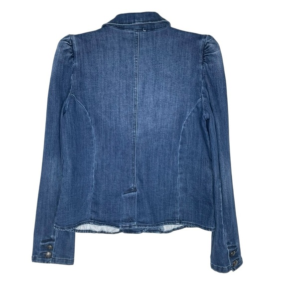 For The Republic Detailed Dark Blue Wash Denim Jacket size M - Picture 2 of 11
